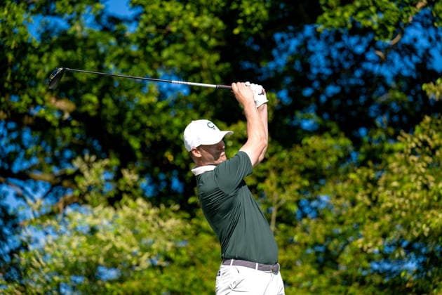 ANTWERP, BELGIUM - MAY 22: Victor Perez of France taking his tee shot from the tee of the 14th hole during the second round of the Soudal Open at Rinkven International Golf Club on May 22, 2026 in Antwerp, Belgium. Credit: Andy Astfalck NurPhoto Belgium Copyright: xAndyxAstfalckx