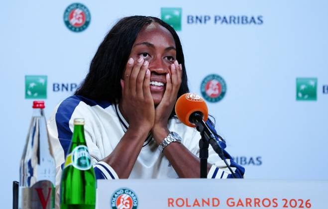 Coco Gauff during her press conference, PK, Pressekonferenz French Open Tennis, Friday Previews, Qualifying and Practice, Tennis, Roland Garros, Paris, France - 22 May 2026Paris Roland Garros France EDITORIAL USE ONLY No use with unauthorised audio, video, data, fixture lists, club league logos or live services. Online in-match use limited to 120 images, no video emulation. No use in betting, games or single club league player publications. Copyright: xJavierxGarcia Shutterstockx 16887306aq
