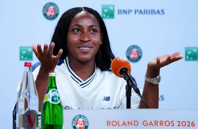 Coco Gauff during her press conference, PK, Pressekonferenz French Open Tennis, Friday Previews, Qualifying and Practice, Tennis, Roland Garros, Paris, France - 22 May 2026Paris Roland Garros France EDITORIAL USE ONLY No use with unauthorised audio, video, data, fixture lists, club league logos or live services. Online in-match use limited to 120 images, no video emulation. No use in betting, games or single club league player publications. Copyright: xJavierxGarcia Shutterstockx 16887306as