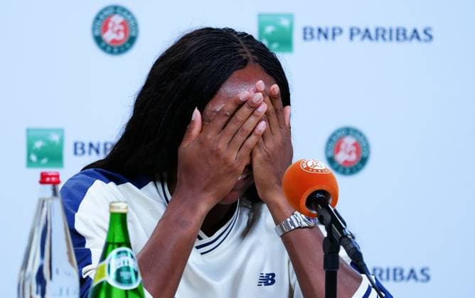 Coco Gauff during her press conference, PK, Pressekonferenz French Open Tennis, Friday Previews, Qualifying and Practice, Tennis, Roland Garros, Paris, France - 22 May 2026Paris Roland Garros France EDITORIAL USE ONLY No use with unauthorised audio, video, data, fixture lists, club league logos or live services. Online in-match use limited to 120 images, no video emulation. No use in betting, games or single club league player publications. Copyright: xJavierxGarcia Shutterstockx 16887306at