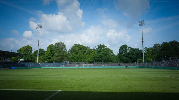 Soccer, A Juniors, Season 2025 2026, DFB Cup, Final, VfB Stuttgart U19 vs VfL Wolfsburg U19, Friday 22 05 2026, Karl Liebknecht Stadion Potsdam, In the picture A view of the stands of the Karl Liebknecht Stadium Potsdam Brandenburg Germany