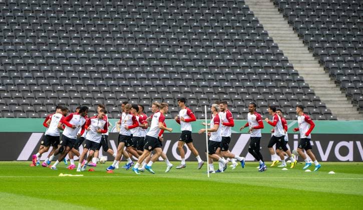 Soccer, men, 2025 2026 season, 83 DFB Cup final, FC Bayern Munich VfB Stuttgart, training the day before, pictured training Stuttgart, 22 05 2026, Copyright: xMatthiasxKochx