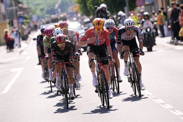 The pack rides during Stage 13 of the Giro d™Italia, from Alessandria to Verbania, Italy, Friday May 22, 2026.  Copyright: xMarcoxAlpozzi LaPressex