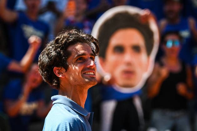 May 22, 2026, Paris, France, France: Pierre-Hugues HERBERT of France celebrates his victory during the fifth qualifying day of the Roland-Garros 2026, French Open 2026, Grand Slam tennis tournament at Roland-Garros Stadium on May 22, 2026 in Paris, France. Roland Garros 2026 - Qualifying Day 5  - ZUMAm308 20260522_zsp_m308_040 Copyright: xMatthieuxMirvillex
