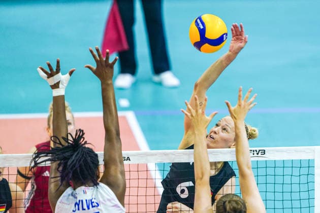 2026-05-22 Germany v France - Four Nations Cup APELDOORN, NETHERLANDS - MAY 22: Antonia Stautz of Germany during the Four Nations Cup match between Germany and France at Omnisport on May 22, 2026 in Apeldoorn, Netherlands. Apeldoorn Omnisport Netherlands Content not available for redistribution in The Netherlands directly or indirectly through any third parties. Copyright: xAndrexWeeningx