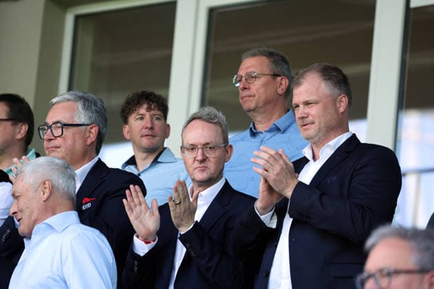 22 05 26 A Juniors DFB Cup Final 2026 U19 VfL Wolfsburg U19 VfB Stuttgart Germany, Potsdam, 22 05 2026, Football, Season 2025 2026, A Juniors DFB Cup Final 2026, U19 VfL Wolfsburg U19 VfB Stuttgart f l Dietmar Allgaier, Alexander Wehrle, Fabian Wohlgemuth all VfB Stuttgart