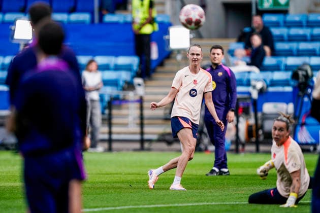 FC Barcelona trains at Ullevaal stadium before the Champions League final Oslo 20260522 FC Barcelona s Caroline Graham Hansen trains at Ullevaal stadium before the Champions League final Photo Jonas Been Henriksen NTB Oslo Norway EDITORIAL USE ONLY RESTRICTED USE FOR BETTING COMPANIES  Copyright: xJonasxBeenxHenriksenx xNTBx