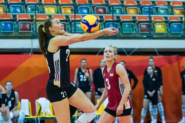 2026-05-22 Germany v France - Four Nations Cup APELDOORN, NETHERLANDS - MAY 22: Sarah Straube of Germany during the Four Nations Cup match between Germany and France at Omnisport on May 22, 2026 in Apeldoorn, Netherlands. Apeldoorn Omnisport Netherlands Content not available for redistribution in The Netherlands directly or indirectly through any third parties. Copyright: xAndrexWeeningx