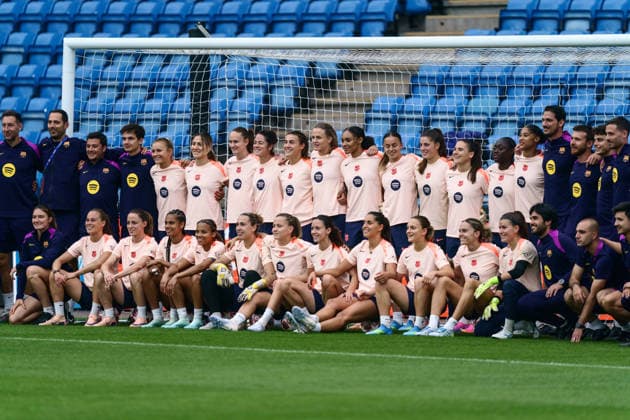 FC Barcelona, Barca trener pa Ullevaal stadion for Mesterliga finalen. Oslo 20260522. FC Barcelona trener pa Ullevaal stadion for Mesterliga finalen. Foto: Jonas Been Henriksen NTB Oslo Norge EDITORIAL USE ONLY. RESTRICTED USE FOR BETTING COMPANIES Ref:_SPOH5rP1dofzMo.jpg *** FC Barcelona training at Ullevaal Stadium for the Mesterliga final Oslo 20260522 FC Barcelona training at Ullevaal Stadium for the Mesterliga final Photo Jonas Been Henriksen NTB Oslo Norway EDITORIAL USE ONLY RESTRICTED USE FOR BETTING COMPANIES  Copyright: xJonasxBeenxHenriksenx xNTBx