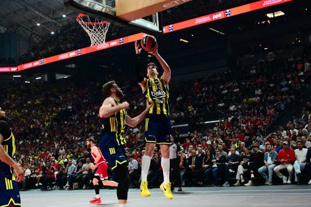 Olympiacos Piraeus v Fenerbahce Beko Istanbul Euroleague Final Four Tarik Biberovic of Fenerbahce during the Euroleague match, Final Four Semifinal between Olympiacos Piraeus v Fenerbahce Beko Istanbul played at ATHENS Telekom Center Athens Stadium on May 22nd 2026 in Athens Greece Athens Greece Basketball Copyright: xAgenciaxLOFx