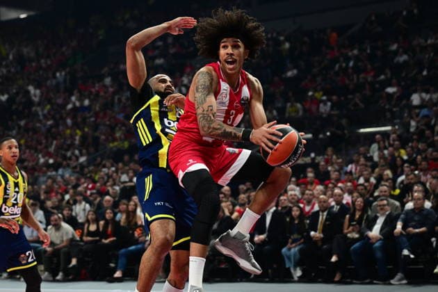Olympiacos Piraeus v Fenerbahce Beko Istanbul Euroleague Final Four Tyson Ward of Olympiacos during the Euroleague match, Final Four Semifinal between Olympiacos Piraeus v Fenerbahce Beko Istanbul played at ATHENS Telekom Center Athens Stadium on May 22nd 2026 in Athens Greece Athens Greece Basketball Copyright: xAgenciaxLOFx