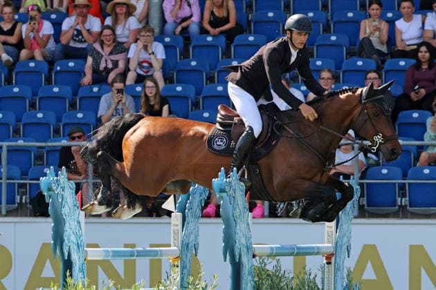 Richard Vogel GER with horse Sphenyo van het Keysersbos, 6th place, 1 qualification Rolex Grand Prix, CSI5 show jumping test fault time, World Equestrian Festival, TSCHIO Aachen 2026, TSCHIO instead of CHIO 2026, Aachener Soers, 22 to 24 May 2026, equestrian sport, 22 05 2026, Aachener Soers Germany