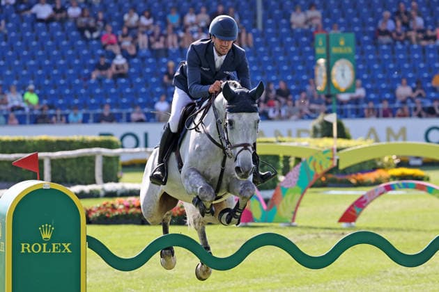 Christian Kukuk GER with horse Checke 47, 1 qualification Rolex Grand Prix CSI5, World Equestrian Festival, TSCHIO Aachen 2026, TSCHIO instead of CHIO 2026, Aachener Soers, 22 to 24 May 2026, equestrian sport, 22 05 2026, Aachener Soers Aachen Germany