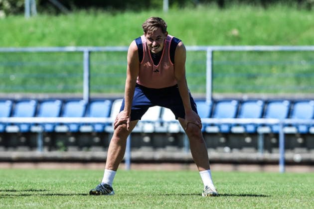 Sports, Football, 3 League Season 2025 2026 Training MSV Duisburg 22 05 2026, Training ground MSV Duisburg Aljaz Casar MSV Duisburg, 8 Duisburg Training ground MSV Duisburg North Rhine-Westphalia Germany