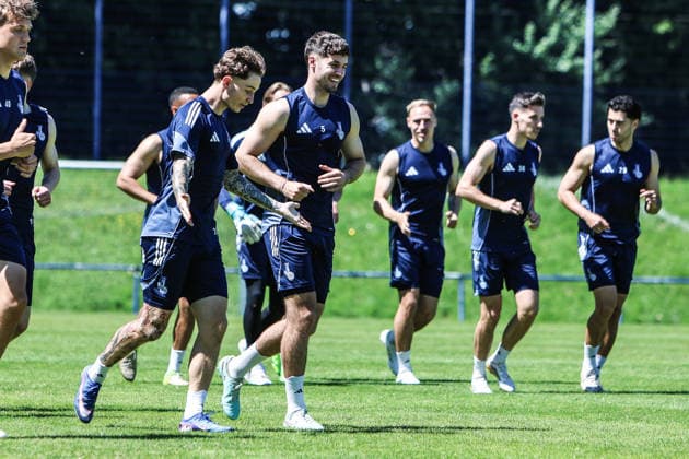 Sport, Football, 3 League Season 2025 2026 Training MSV Duisburg 22 05 2026, Training ground MSV Duisburg Niklas Jessen MSV Duisburg, 20 Tobias Fleckstein MSV Duisburg, 5 Duisburg Training ground MSV Duisburg North Rhine-Westphalia Germany