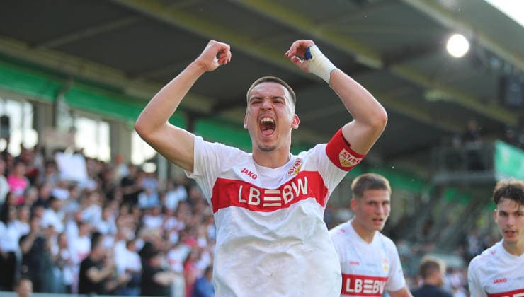 Berlin , Football Final DFB Cup Juniors VfL Wolfsburg vs VfB Stuttgart , Ivan Knezevic VfB