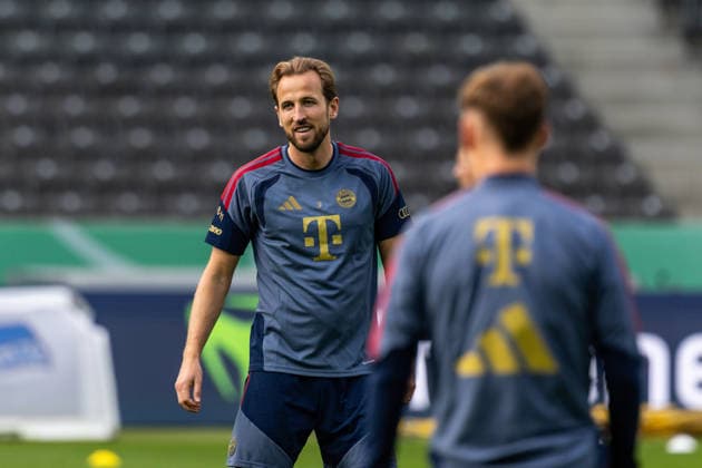 GER, DFB Cup final, Training and press conference, FC Bayern Munich VfB Stuttgart 22 05 2026, Olympiastadion, Olympiastadion, GER, DFB Cup final, Training and press conference, FC Bayern Munich VfB Stuttgart Harry Kane FC Bayern Munich 9 at training Â nordphotoxGmbHxx xAlexanderxTrienitz nph00051