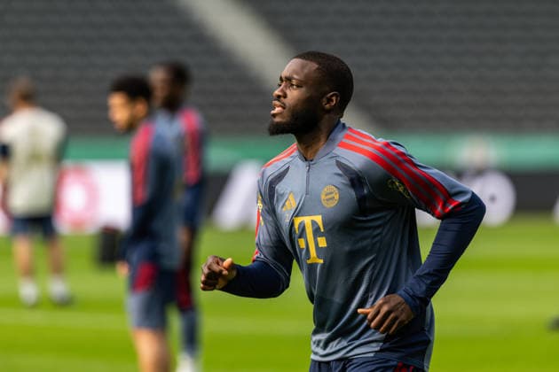 GER, DFB Cup final, Training and press conference, FC Bayern Munich VfB Stuttgart 22 05 2026, Olympic Stadium, Olympic Stadium, GER, DFB Cup final, Training and press conference, FC Bayern Munich VfB Stuttgart Dayot Upamecano FC Bayern Munich 2 at training Â nordphotoxGmbHxx xAlexanderxTrienitz nph00051