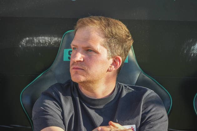 Football Austria, Admiral Bundesliga European Cup Playoff Final ECL 2025 2026, SV Oberbank Ried vs SK Rapid Wien SKR BWT x Oberösterreichische Arena Ried Wolfgang Fiala Managing Director Sport Board Member Sport Copyright: xLukasxBierederx