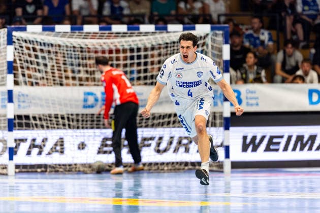 22 05 2026, GER, Handball, Men, Season 25 26, Daikin 1 Bl, 32 Matchday, ThSV Eisenach TVB Lemgo Lippe Samuel Zehnder TVB Lemgo Lippe 99817 Eisenach Werner Assmann Halle Am Sportp Thueringen Germany