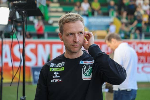 22 05 2026, Ried im Innkreis, AUT, On the road in Upper Austria, SV Oberbank Ried Rapid Wien, Austrian Football League, ADMIRAL Bundesliga, in the picture Maximilian Senft, Max Senft, Ried, Headcoach,