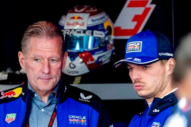MONTREAL Formula 1 driver Max Verstappen of Oracle Red Bull Racing with his father Jos Verstappen during the Formula 1 Canada Race at the Circuit Gilles Villeneuve on May 22, 2026 in Montreal, Canada Photo by DeFodi Images