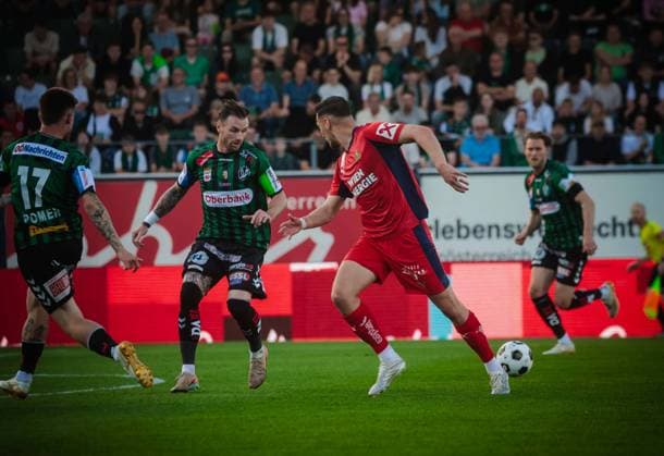 22 05 2026, Ried im Innkreis, AUT, On the road in Upper Austria, SV Oberbank Ried Rapid Vienna, Austrian Football League, ADMIRAL Bundesliga, in the picture Ercan Kara, Rapid, Michael Sollbauer Ried ,