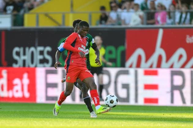 SOCCER - BL, Ried vs Rapid RIED,AUSTRIA,22.MAY.26 - SOCCER - ADMIRAL Bundesliga, Europacup play off, SV Ried vs SK Rapid Wien. Image shows Akouan Romeo Amane (Rapid).  GEPAxpictures xDanielaxMoser