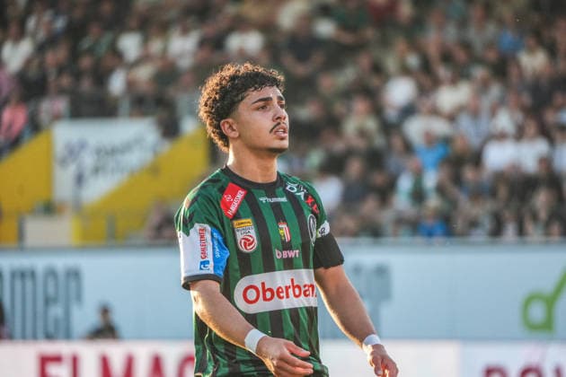 Football Austria, Admiral Bundesliga European Cup Playoff Final ECL 2025 2026, SV Oberbank Ried vs SK Rapid Wien SKR BWT x Oberösterreichische Arena Ried Jussef Nasrawe SV Oberbank Ried Copyright: xLukasxBierederx