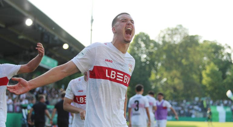 Berlin , Football Final DFB Cup Juniors VfL Wolfsburg vs VfB Stuttgart , Ivan Knezevic VfB