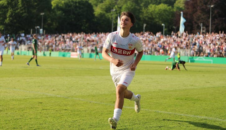 Berlin , Football final DFB Cup Juniors VfL Wolfsburg vs VfB Stuttgart , Neno Zenelj VfB