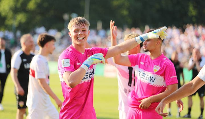 Berlin , Football final DFB Cup Juniors VfL Wolfsburg vs VfB Stuttgart , Florian Hellstern VfB