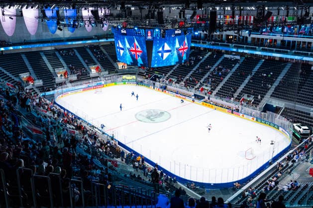 ZURICH, SWITZERLAND - MAY 22: Impressions of Swiss Life Arena before the Preliminary Round - Group A Match 35 between Finland and Great Britain at the IIHF Ice hockey, Eishockey World Championship, WM, Weltmeisterschaft 2026, Swiss Life Arena on May 22, 2026 in Zurich, Switzerland. Zurich Switzerland Copyright: xTimoxSteinx