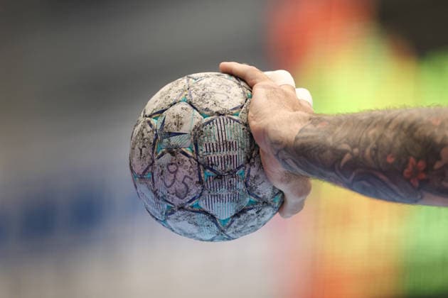2026 05 22, xkwix, Handball, HBL, ThSV Eisenach TBV Lemgo Lippe, Werner Aßmann Halle, 32 Matchday, Season 2025 2026 Handball in the hand of a player Photo xKamilxWilkowskixPressefotoKochx Thüringen Germany
