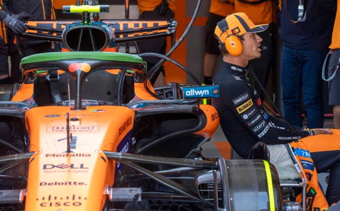 May 22, 2026, Montreal, Qc, CANADA: McLaren driver Lando Norris, of the United Kingdom, sits in his garage prior to the practice session at the Formula One auto racing Canadian Grand Prix in Montreal on Friday, May 22, 2026. Canada News - May 22, 2026  - ZUMAc35_ 20260522_zaf_c35_037 Copyright: xChristinnexMuschix