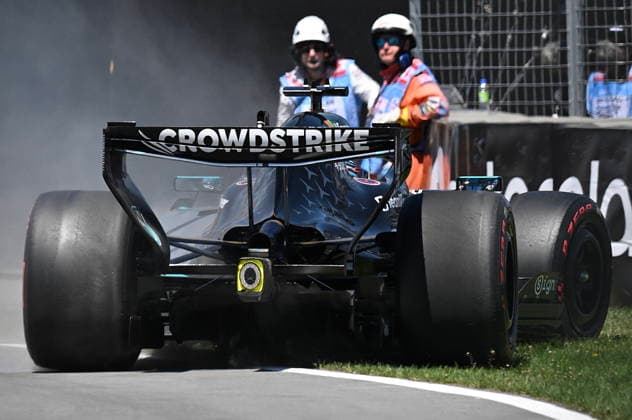 May 22, 2026, Montreal, Qc, CANADA: Mercedes driver George Russell, of the United Kingdom, drives off the track during the practice session at the Formula One auto racing Canadian Grand Prix in Montreal on Friday, May 22, 2026. Canada News - May 22, 2026  - ZUMAc35_ 20260522_zaf_c35_038 Copyright: xGrahamxHughesx