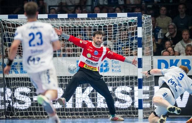 DAIKIN HBL HANDBALL MEN 1 BL 32 GAME DAY THSV EISENACH TBV LEMGO LIPPE FOR EDITORIAL PURPOSES ONLY p 22 05 2026 Eisenach DAIKIN HBL Handball 1 Bundesliga Herren Saison 2025 2026 32 Spieltag Werner Assmann Halle ThSV Eisenach TBV Lemgo Lippe im Foto Torhueter Stanislaw Gorobtschuk ThSV Eisenach Germany Thüringen Eisenach Copyright SaschaxFromm Copyright: SaschaxFromm doc85ykw5vxl3lx85fvnqv ,EDITORIAL USE ONLY Copyright: SaschaxFromm