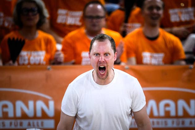 22 05 2026, Rasta Dome, Vechta Basketball, easyCredit Bundesliga, Playoffs quarter-finals, Rasta Vechta vs ALBA Berlin Christian Held Head Coach Vechta
