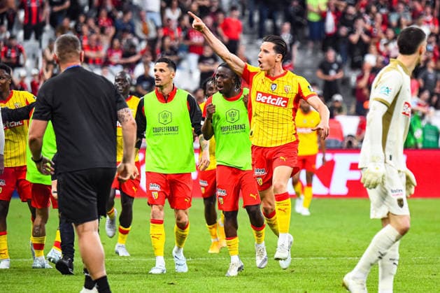 FOOTBALL : RC Lens vs OGC Nice - Coupe de France - Finale - 22 05 2026 Joie des joueurs du RC Lens aprÃ s le but de Florian Thauvin (RC Lens) Saint DenisFrance  Copyright: xBaptistexAutissierx