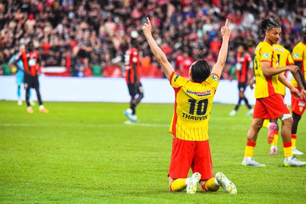 FOOTBALL : RC Lens vs OGC Nice - Coupe de France - Finale - 22 05 2026 Joie des joueurs du RC Lens aprÃ s le but de Florian Thauvin (RC Lens) Saint DenisFrance  Copyright: xBaptistexAutissierx