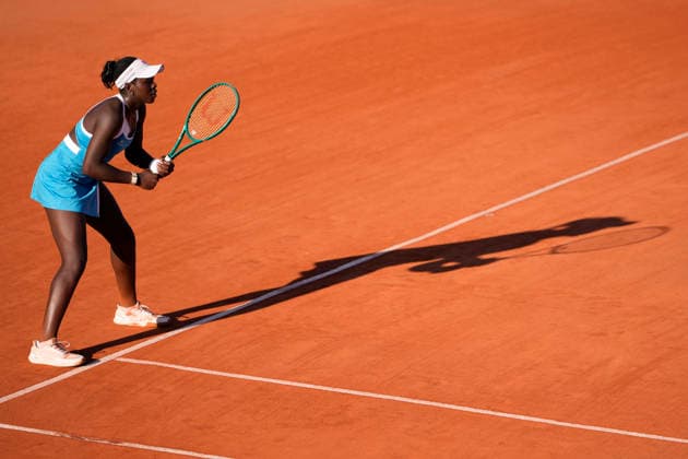 2026 WTA, Tennis Damen Strasbourg 500 - Semi Finals (Day 6) Mboko (CAN) V Cristain (ROU) (3rd Set) Victoria Mboko in action during the semifinal at the 2026 WTA Internationaux de Strasbourg Women s tennis tournament at the Tennis Club de Strasbourg in Strasbourg, France, on May 22, 2026. Strasbourg France  Copyright: xOwenxHammondx originalFilename:hammond-2026wtai260522_npWvX.jpg