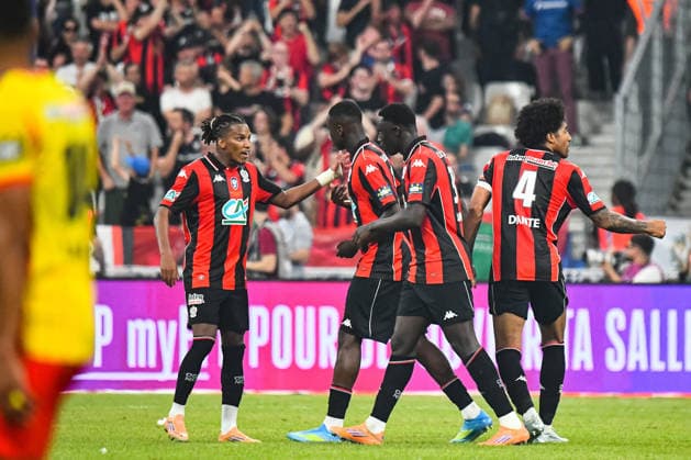 FOOTBALL : RC Lens vs OGC Nice - Coupe de France - Finale - 22 05 2026 Joie des joueurs de l™OGC Nice aprÃ s le but de Djibril Coulibaly (OGC Nice) Saint DenisFrance  Copyright: xBaptistexAutissierx