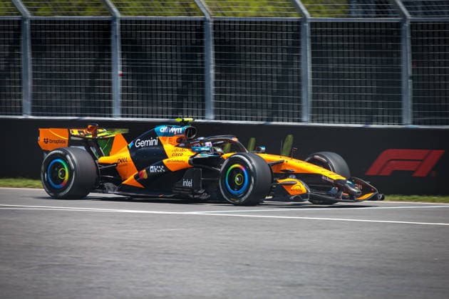 (1) Lando Norris - McLaren Mastercard F1 Team during the Free Practice of Formula 1 AWS Canadian Grand Prix 2026 at Circuit Gilles Villeneuve in Montreal, Canada. Round 7 of the 2026 FIA Formula One World Championship, WM, Weltmeisterschaft held May 22-24, 2026. The Circuit Gilles Villeneuve on Ile Notre-Dame in Montreal, named after the legendary Ferrari driver, hosts the Sprint format for the seventh round. This event weekend features the F1 Sprint format, with a Sprint Shootout and Sprint Race in addition to the standard qualifying session and Grand Prix. Formula 1 AWS Canadian Grand Prix 2026 - Round 7 - Circuit Gilles Villeneuve F1-2026-R07-CAN