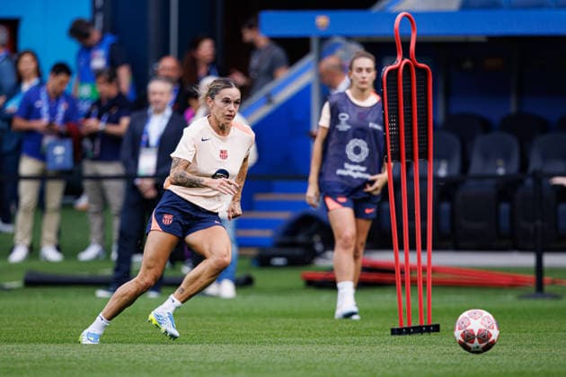 Maria Mapi Pilar Leon Cebrian seen during the FC Barcelona, Barca Femeni Official Training Session before UEFA Womens Champions League 2026 final (Maciej Rogowski Ball Raw Images) Oslo Ullevaal Stadion Norway Copyright: xMaciejxRogowskix maciejrogowski_22052026_fcbarcelona-12