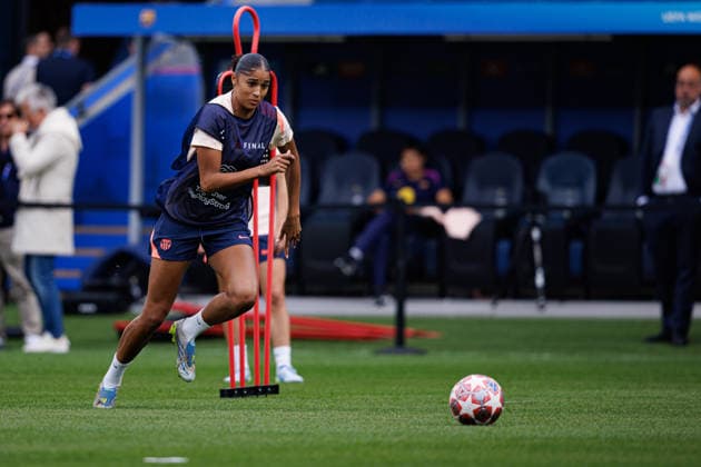 Sydney Schertenleib seen during the FC Barcelona, Barca Femeni Official Training Session before UEFA Womens Champions League 2026 final (Maciej Rogowski Ball Raw Images) Oslo Ullevaal Stadion Norway Copyright: xMaciejxRogowskix maciejrogowski_22052026_fcbarcelona-19