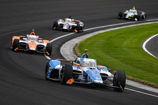 INDIANAPOLIS, IN - MAY 24: Nolan Siegel (6) NTT Data Arrow McLaren Chevrolet drives through turn three during practice on NTT IndyCar, Indy Car, IRL, USA Series Miller Lite Carb Day on May 22, 2026, at the Indianapolis Motor Speedway in Indianapolis, Indiana. (Photo by Michael Allio Icon Sportswire) AUTO: MAY 22 NTT IndyCar Series Miller Lite Carb Day EDITORIAL USE ONLY Icon116260522019