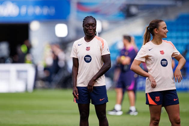 Aicha Camara seen during the FC Barcelona, Barca Femeni Official Training Session before UEFA Womens Champions League 2026 final (Maciej Rogowski Ball Raw Images) Oslo Ullevaal Stadion Norway Copyright: xMaciejxRogowskix maciejrogowski_22052026_fcbarcelona-53