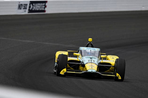 INDIANAPOLIS, IN - MAY 24: Christian Rasmussen (21) Splenda Ed Carpenter Racing Chevrolet drives through turn one during practice on NTT IndyCar, Indy Car, IRL, USA Series Miller Lite Carb Day on May 22, 2026, at the Indianapolis Motor Speedway in Indianapolis, Indiana. (Photo by Michael Allio Icon Sportswire) AUTO: MAY 22 NTT IndyCar Series Miller Lite Carb Day EDITORIAL USE ONLY Icon116260522041