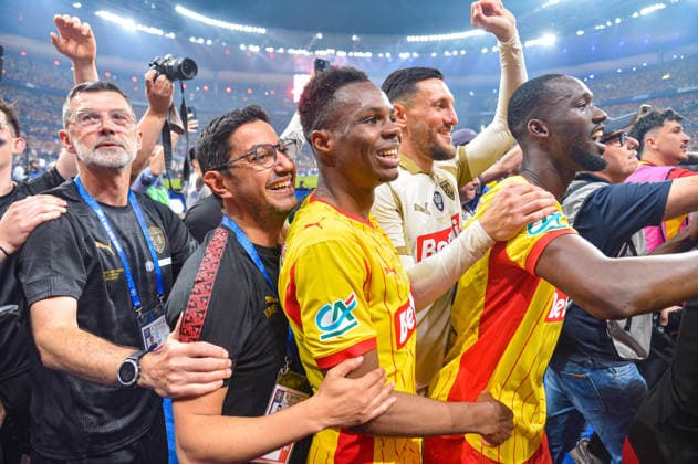 FOOTBALL : RC Lens vs OGC Nice - Coupe de France - Finale - 22 05 2026 Joie des joueurs du RC Lens apres le coup de sifflet final Saint DenisFrance  Copyright: xBaptistexAutissierx