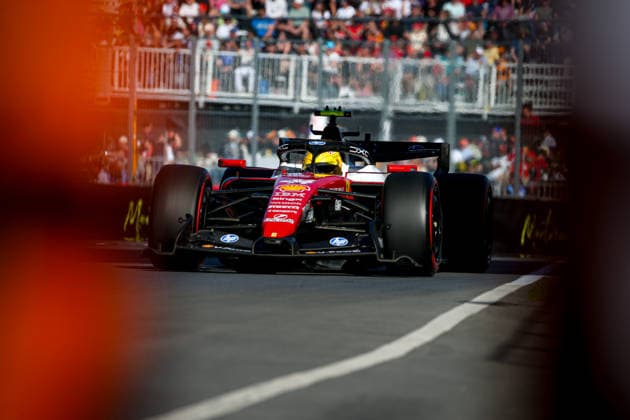 (44) Lewis Hamilton (GBR) - Scuderia Ferrari HP - Ferrari SF-26 - Ferrari during the Sprint Qualify of Formula 1 AWS Canadian Grand Prix 2026 at Circuit Gilles Villeneuve in Montreal, Canada. Round 7 of the 2026 FIA Formula One World Championship, WM, Weltmeisterschaft held May 22-24, 2026. The Circuit Gilles Villeneuve on Ile Notre-Dame in Montreal, named after the legendary Ferrari driver, hosts the Sprint format for the seventh round. This event weekend features the F1 Sprint format, with a Sprint Shootout and Sprint Race in addition to the standard qualifying session and Grand Prix. Formula 1 AWS Canadian Grand Prix 2026 - Round 7 - Circuit Gilles Villeneuve F1-2026-R07-CAN